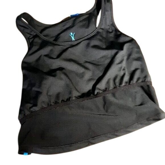 ABA Cami Sport Bra A Big Attitude Bra Wm 4X Black Stripes NWT - Picture 3 of 6